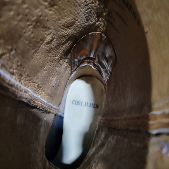 Cody James Men's Exotic Caiman Tail Skin Western Boots -Broad Square Toe Size 10 - Picture 9 of 10